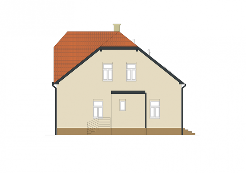 Rekonstrukce rodinného domu ve Vraňanech - Východní pohled